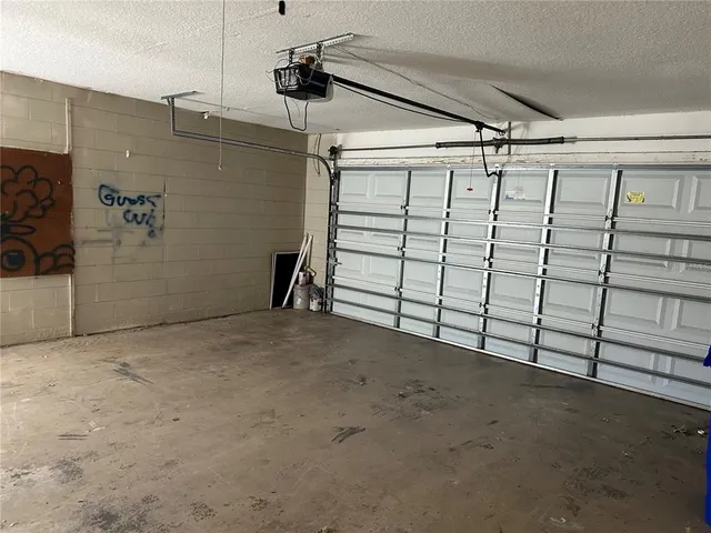 a view of a garage