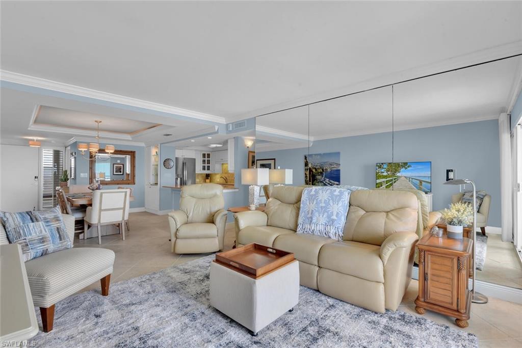 a living room with furniture and a couch