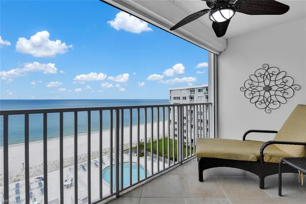 a view of a balcony