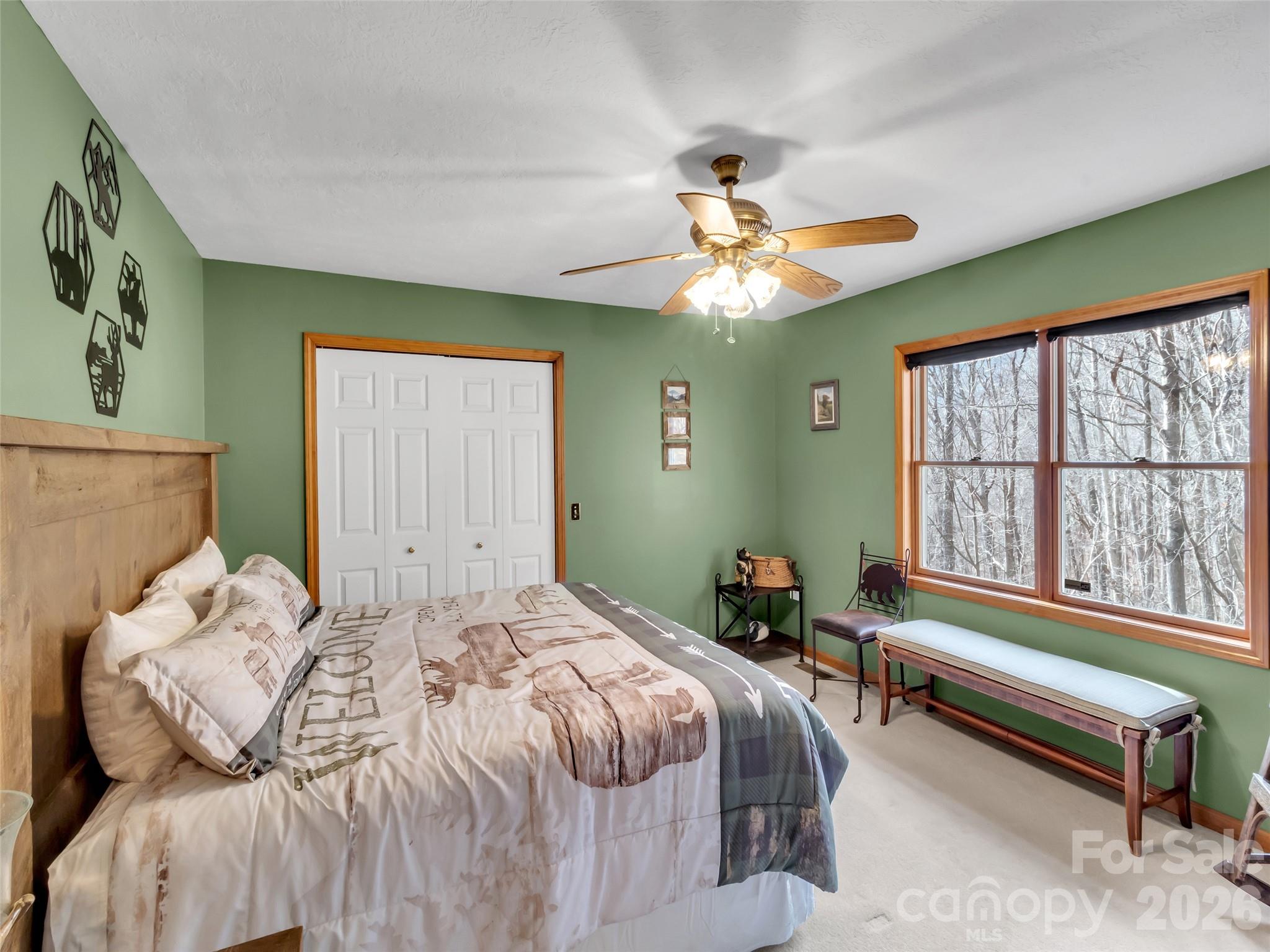 371 Falcon Ridge Drive Waynesville, NC 28786 - Photo 25 of 48 a bedroom with a bed and a window