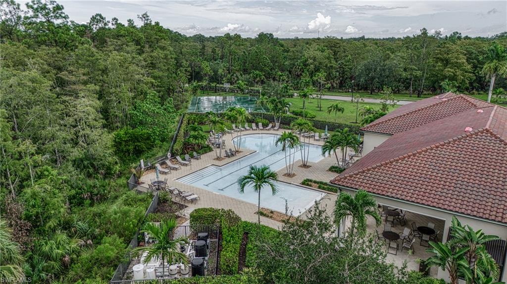 4228 Raffia Palm Circle Naples, FL 34119 - Photo 39 of 50 Aerial view of a forest and a pool