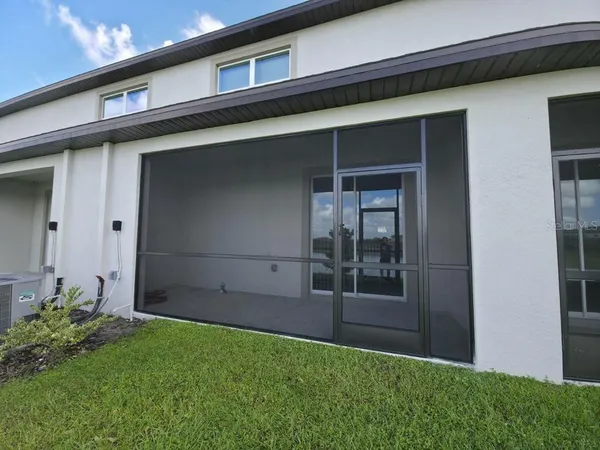 a backyard of a house