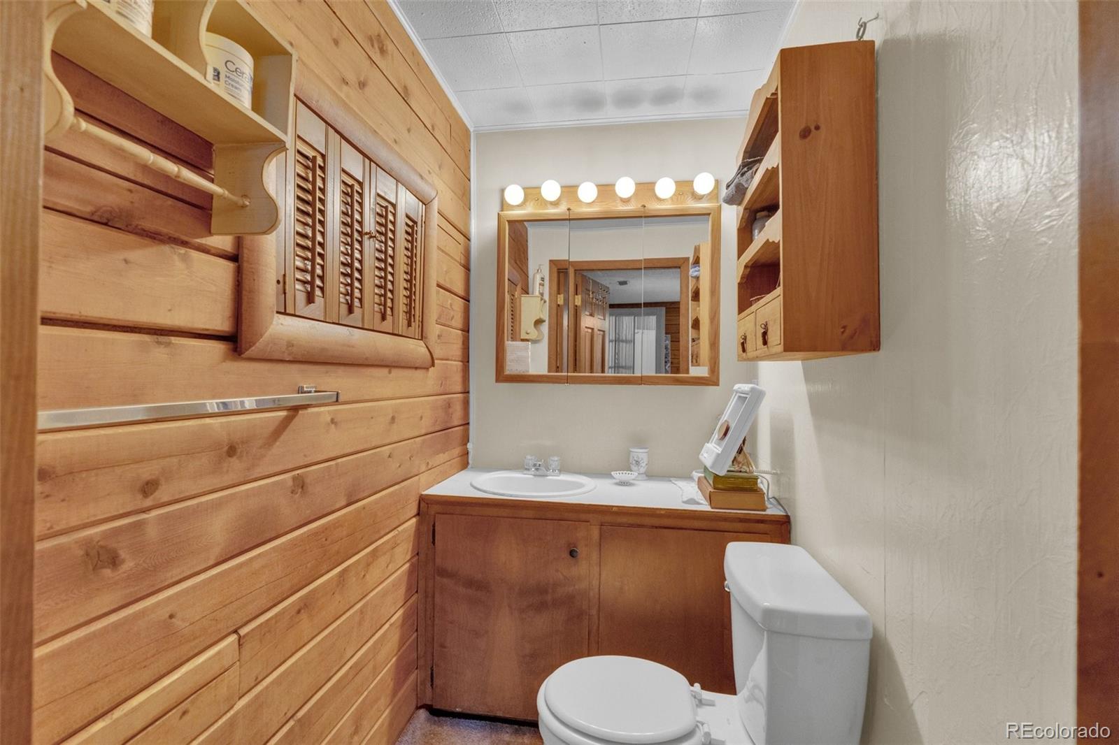 847 Timber Ridge Road Divide, CO 80814 - Photo 20 of 41 a bathroom with a sink toilet and mirror