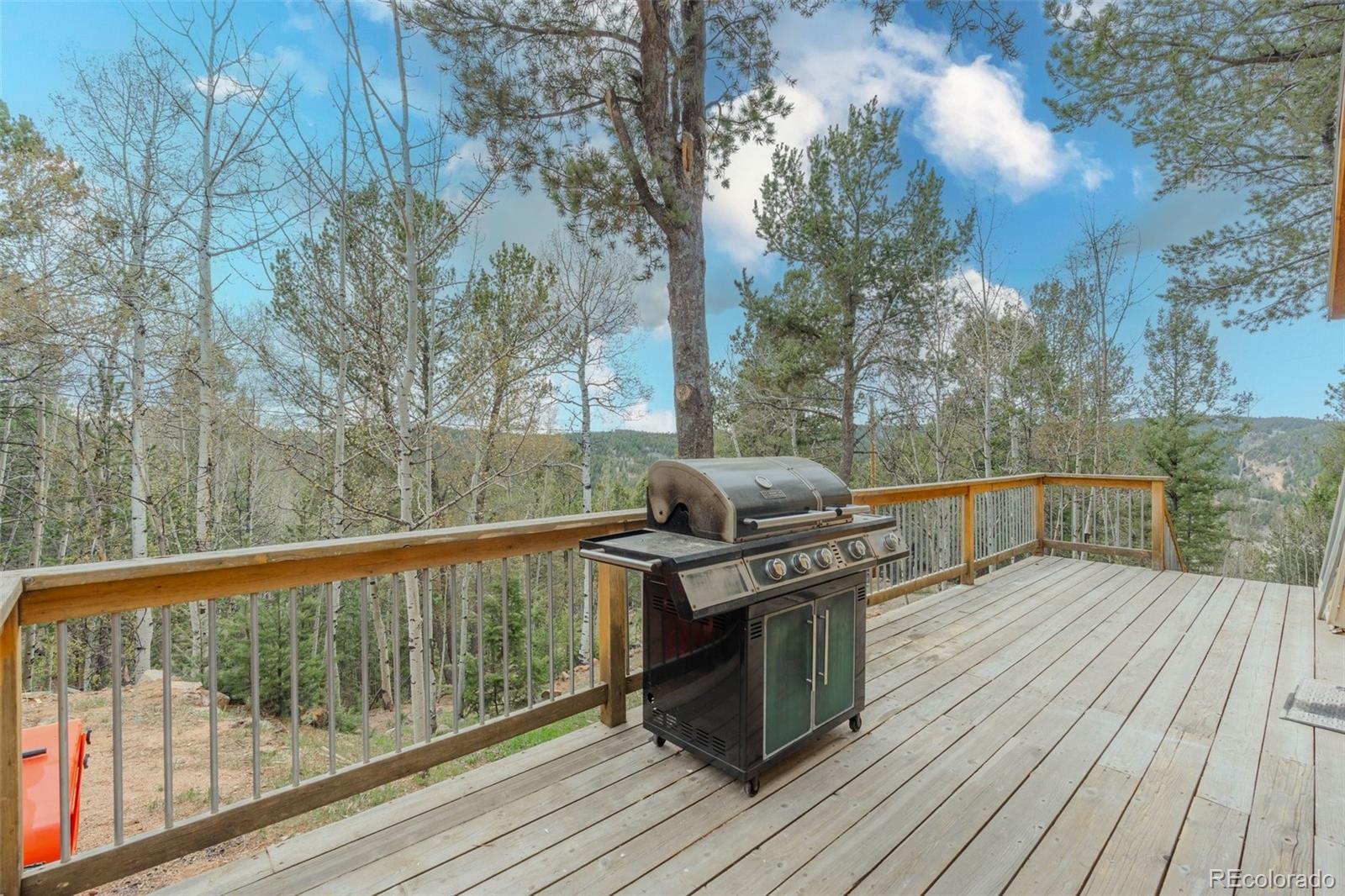847 Timber Ridge Road Divide, CO 80814 - Photo 26 of 41 a view of balcony with wooden floor and seating space