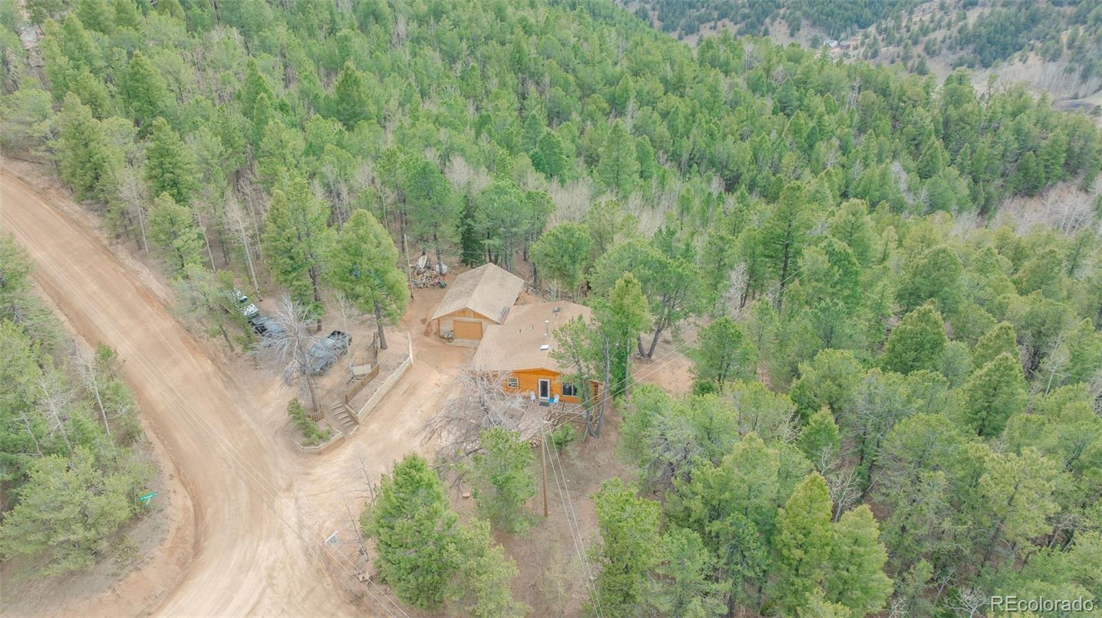 847 Timber Ridge Road Divide, CO 80814 - Photo 31 of 41 a view of a wooden house with a yard