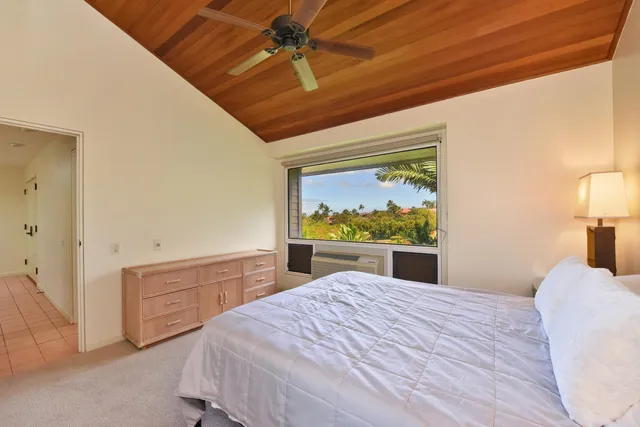 a view of a room with windows