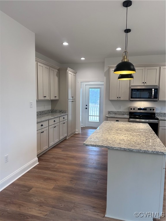 722 Columbia Road Columbia, VA 23038 - Photo 7 of 13 Kitchen with recessed lighting, dark wood-type flo