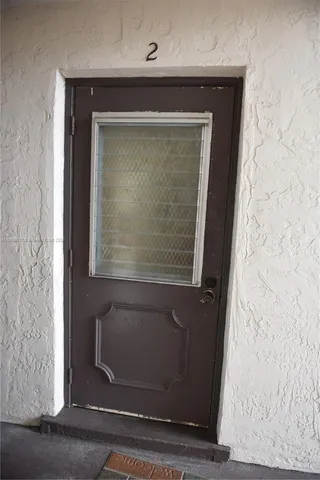 a view of a door