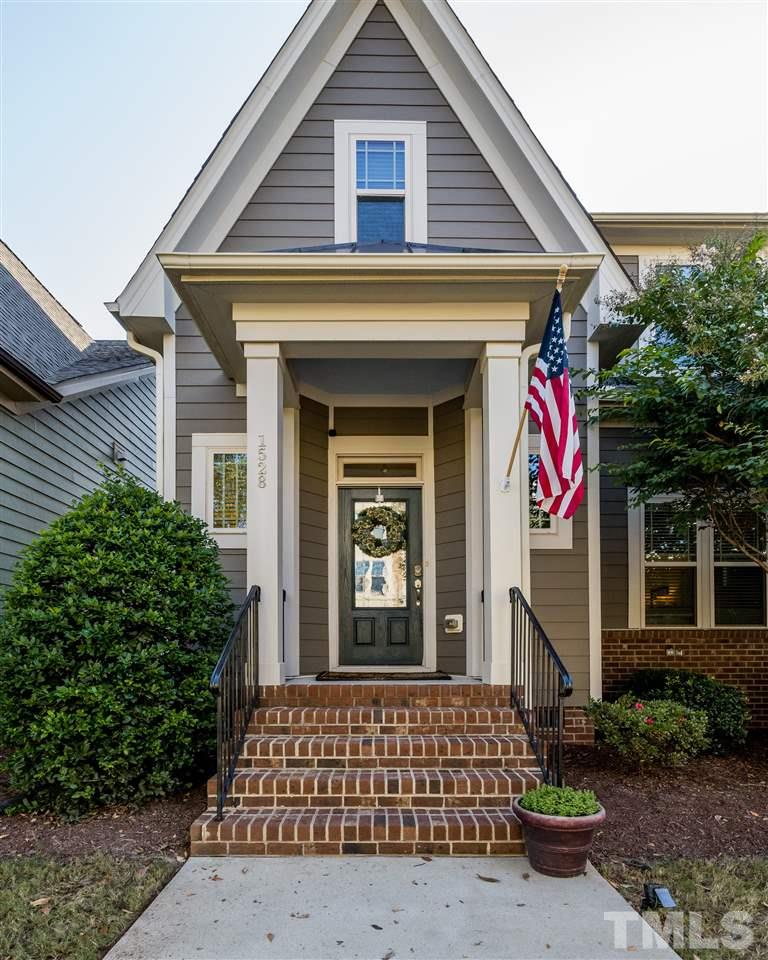 1528 Rodessa Run Raleigh, NC 27607 - Photo 2 of 30 Beautiful view of the covered front porch and walk out to the tree lined sidewalks throughout the community of Inside Wade.