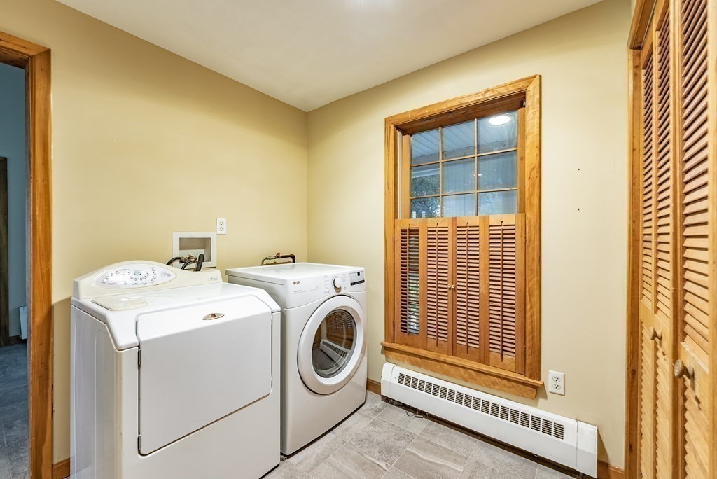 218 N Road Westhampton, MA 01027 - Photo 17 of 42 a utility room with dryer and washer