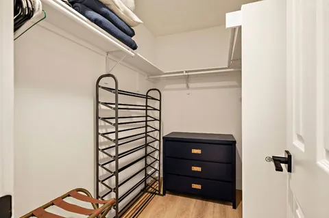 a view of a walk in closet