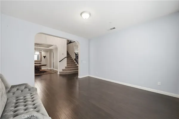 a view of livingroom and dining room