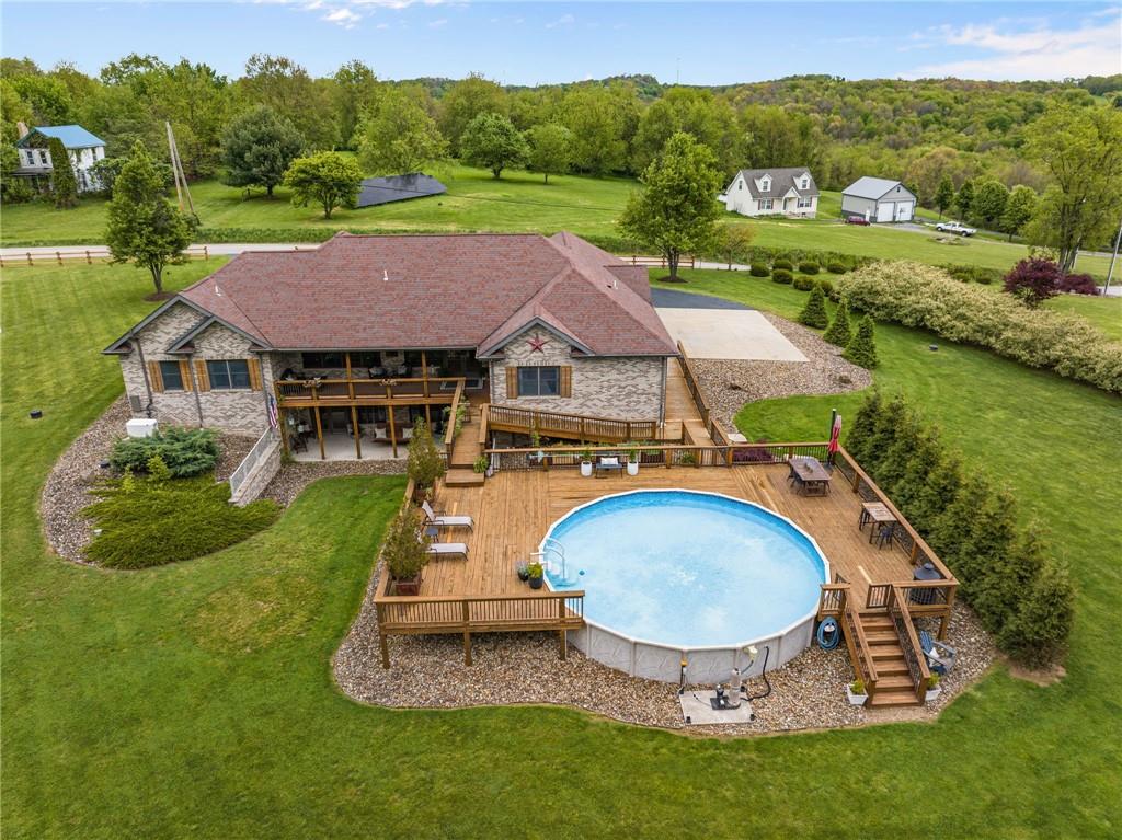 764 Old Millcreek Road Hookstown, PA 15050 - Photo 46 of 48 an aerial view of a house with garden space and street view