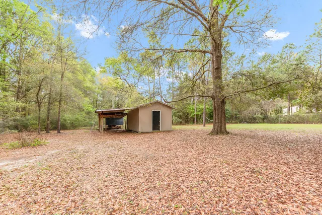 a house that has a tree in front of it