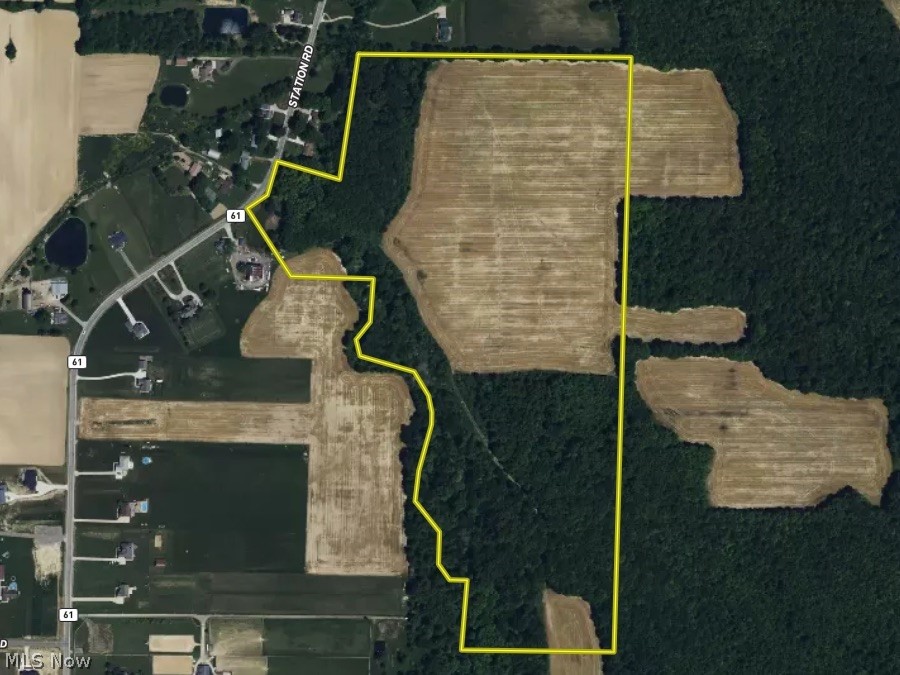 Station Road Columbia Station, OH 44028 - Photo 22 of 22 Property Boundary Overlay. Illustrating the property's perimeter against an aerial map