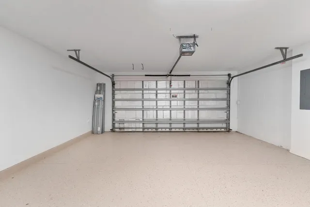 a view of a garage