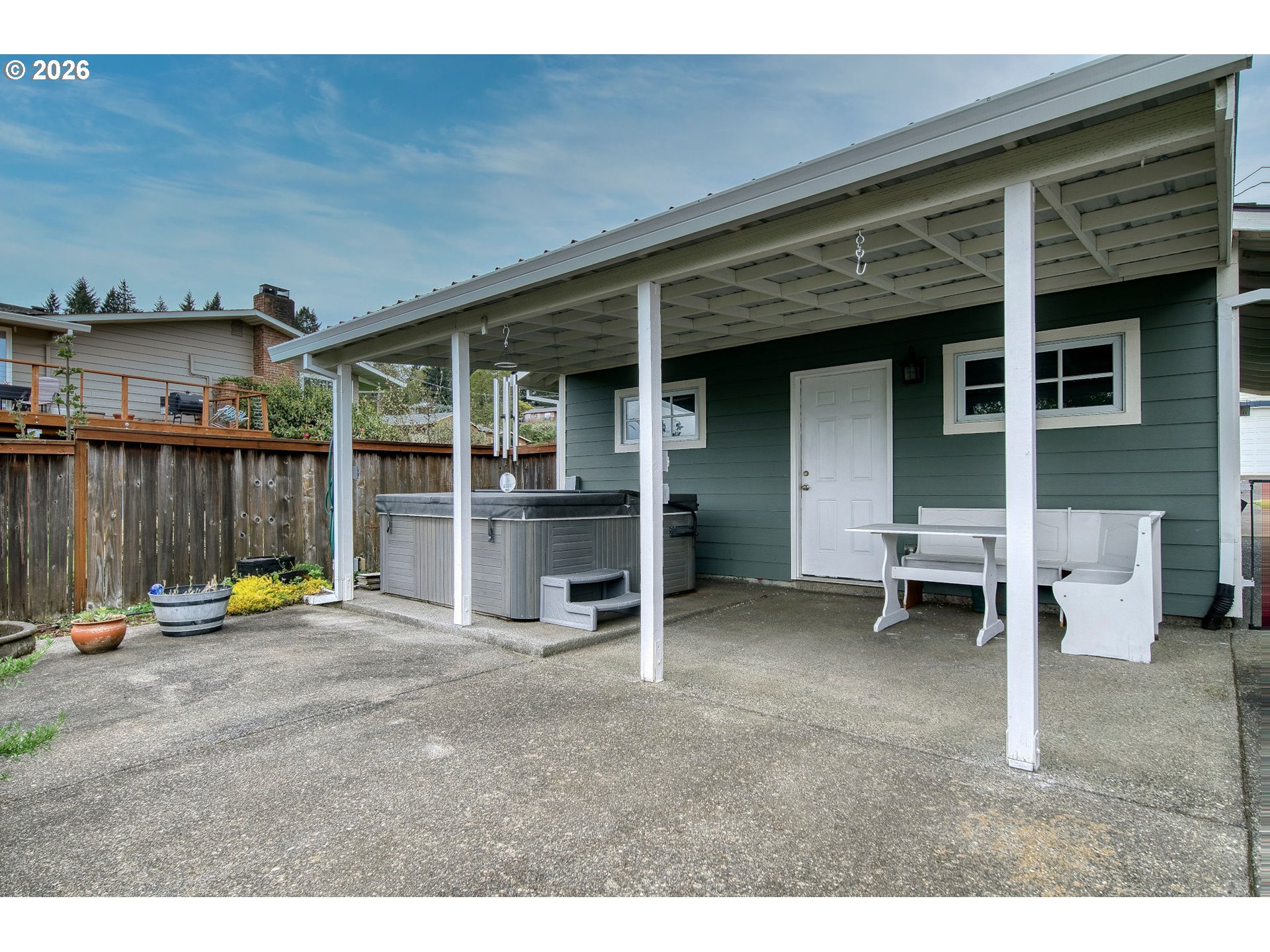 35432 Spence Street St. Helens, OR 97051 - Photo 33 of 48 a view of a backyard with a table and chair