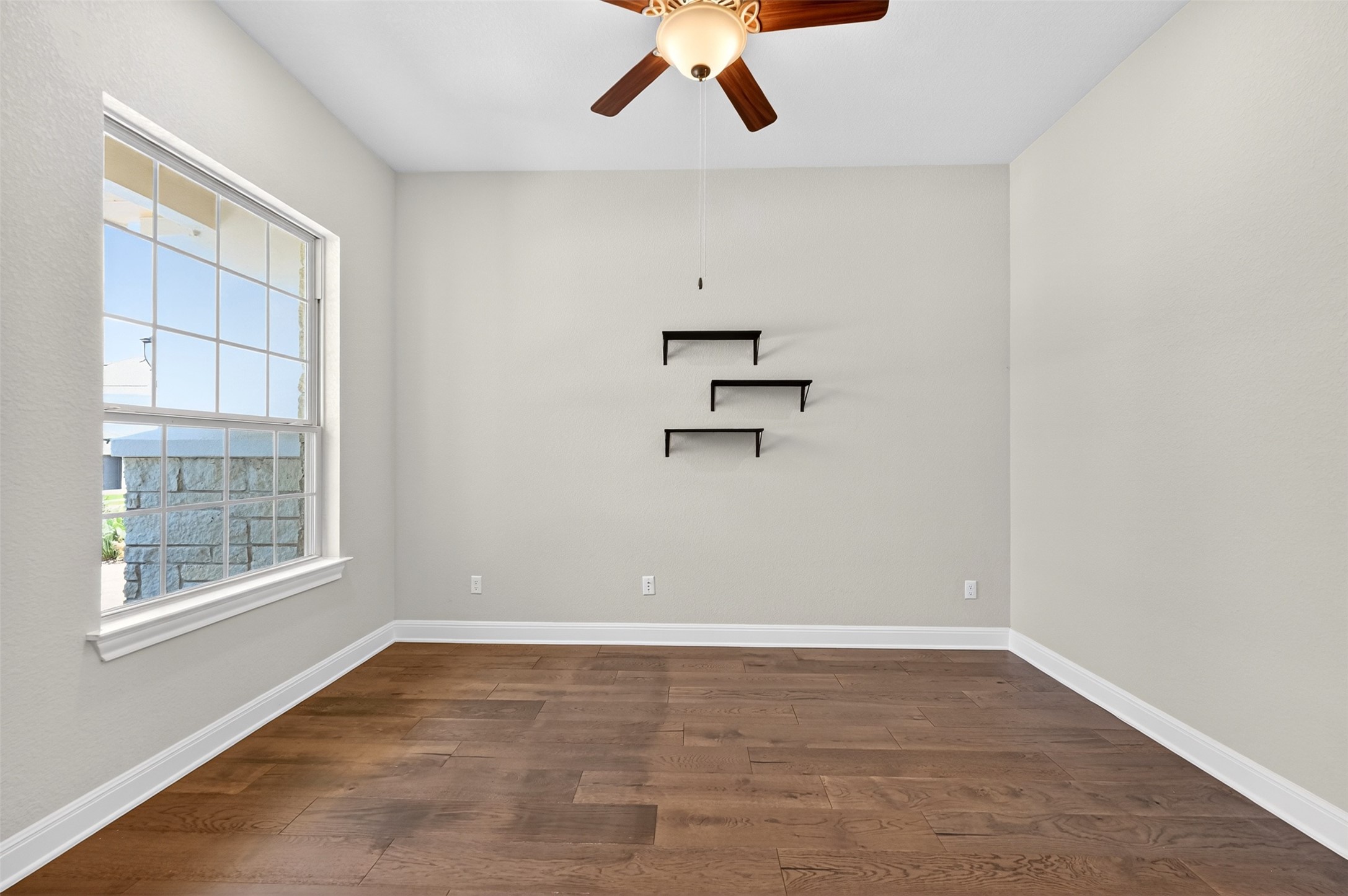 1201 Positano Pass Leander, TX 78641 - Photo 6 of 40 Room with wood-finish flooring, a large window with gridded panes, and light-toned walls