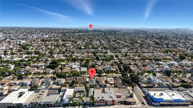 an aerial view of a city