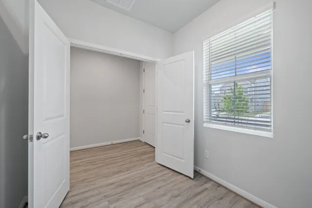 a view of backyard with seating space