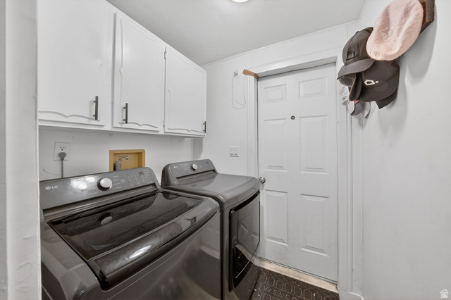262 Hidden View Drive, Unit 94 Sandy, UT 84070 - Photo 8 of 18 Laundry area with cabinet space and washer and clothes dryer