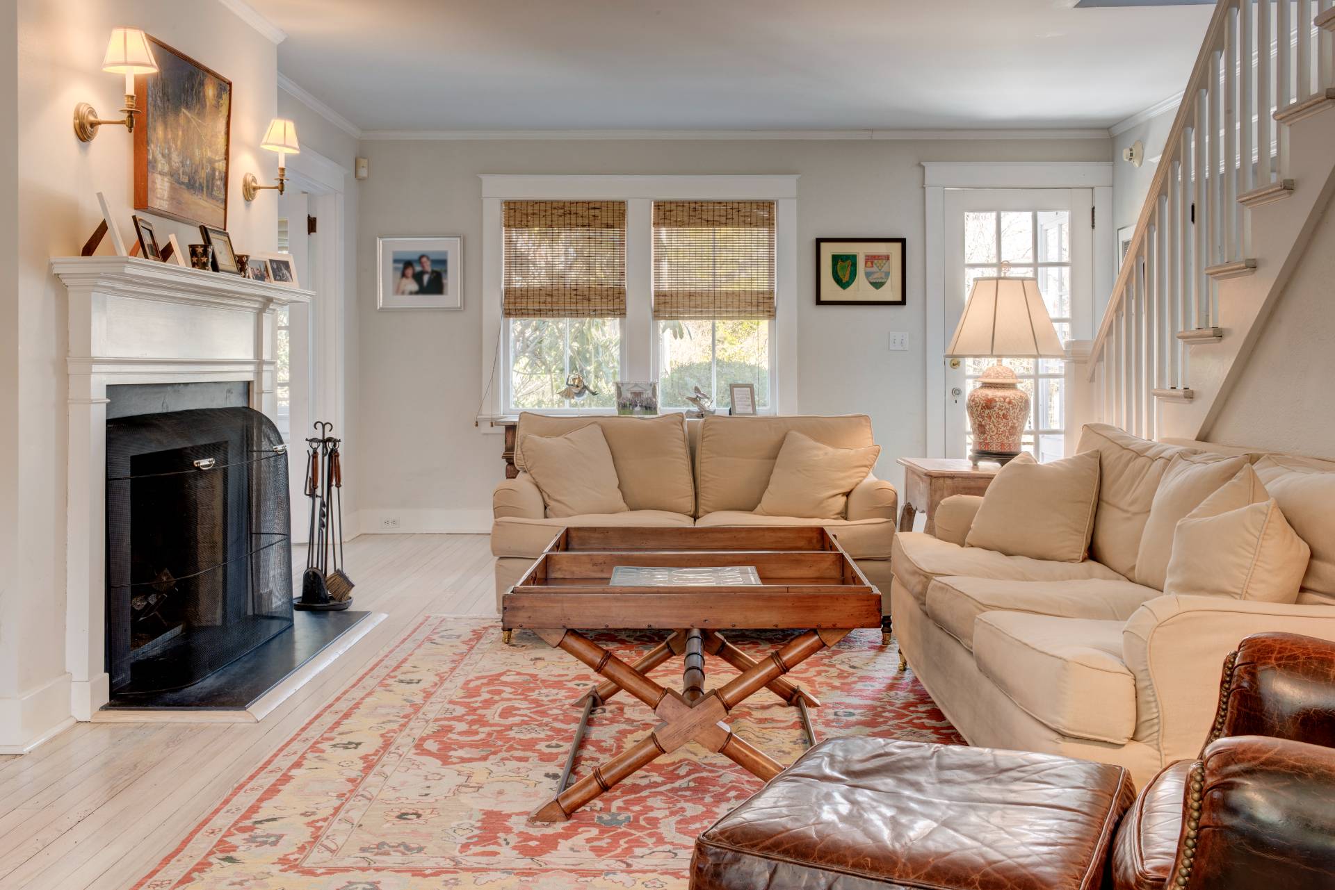 151 Church Lane Bridgehampton, NY 11932 - Photo 5 of 20 a living room with furniture and a fireplace