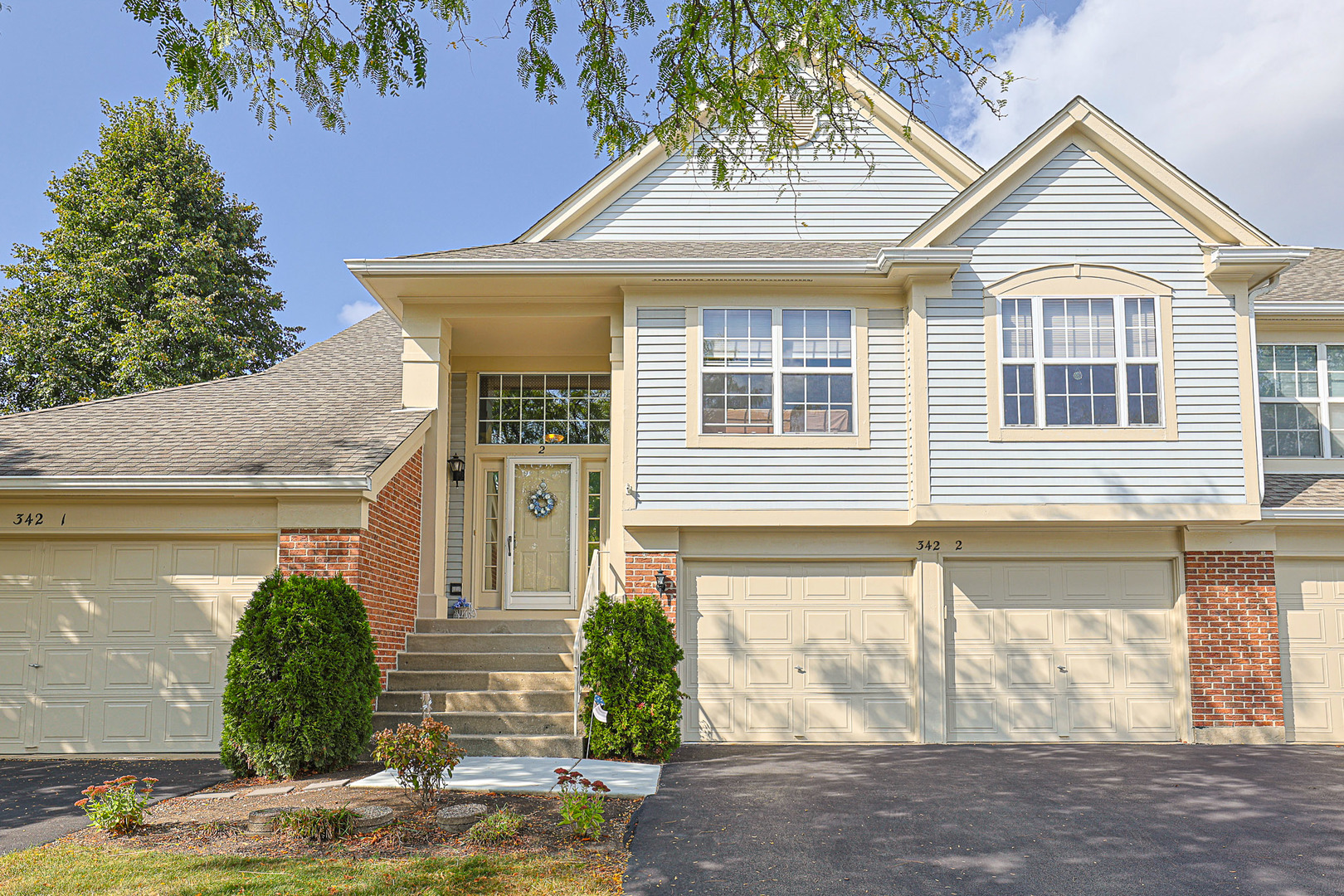 a front view of a house