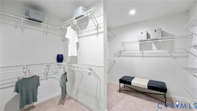 a view of storage and utility room with racks on the wall