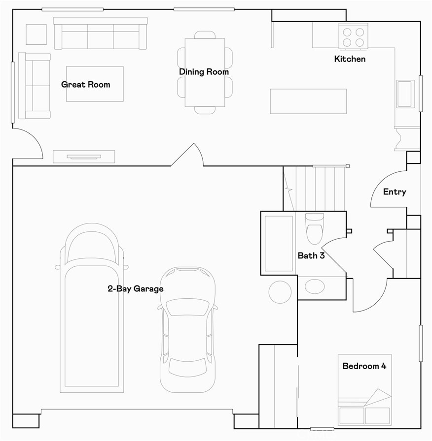 1211 Yeager Avenue Rialto, CA 92376 - Photo 19 of 20 Residence 3 - level 1 floorplan