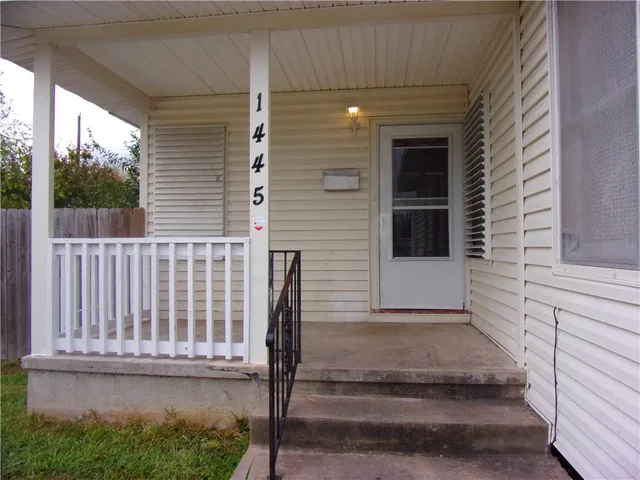 a view of front door of house