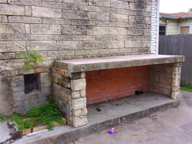 a backyard of a house