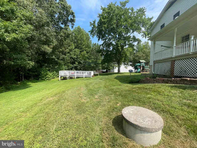a view of an ocean from a yard