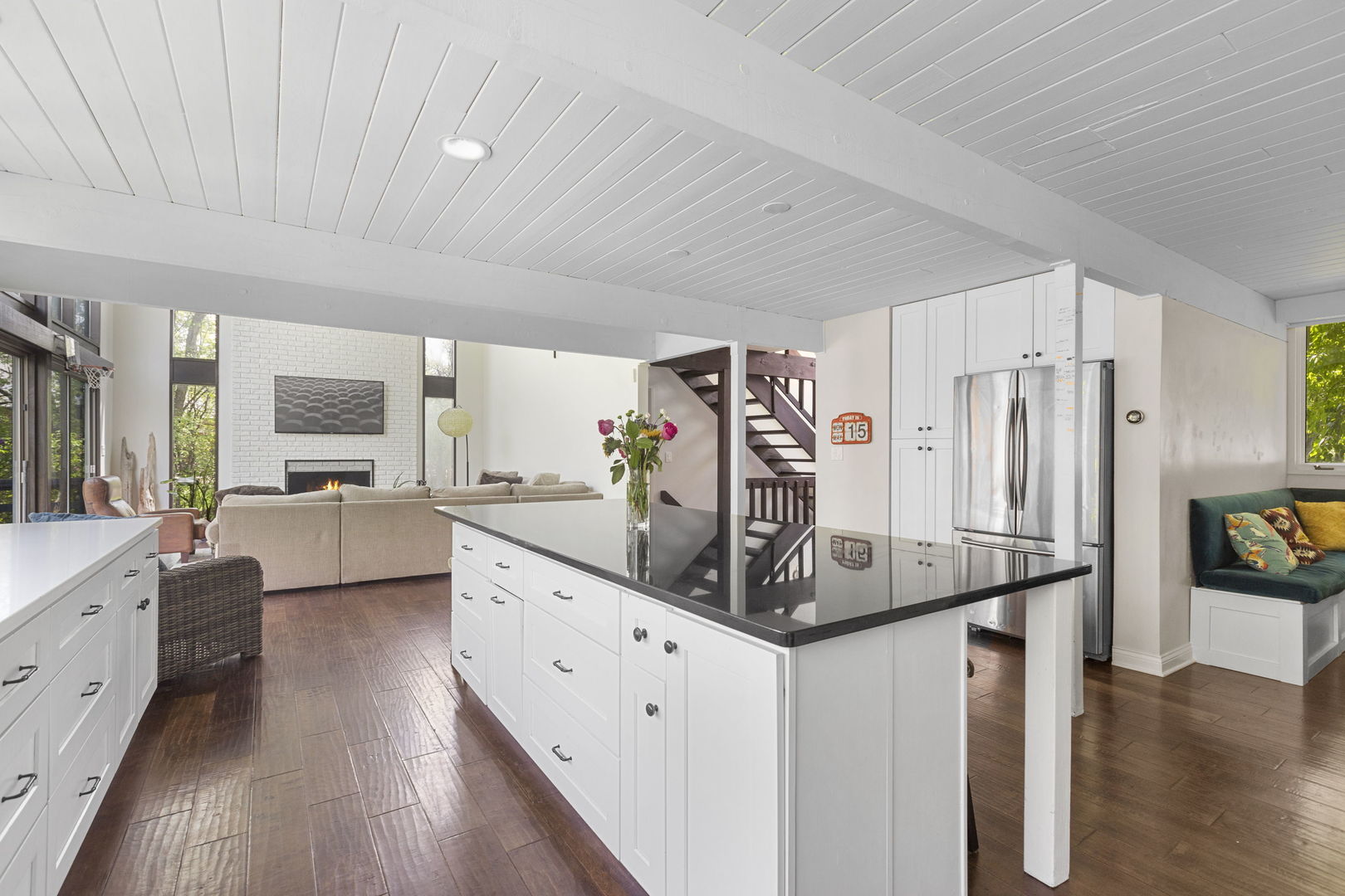 2440 West Course Drive Riverwoods, IL 60015 - Photo 4 of 19 a kitchen with stainless steel appliances kitchen island granite countertop a refrigerator and a stove top oven