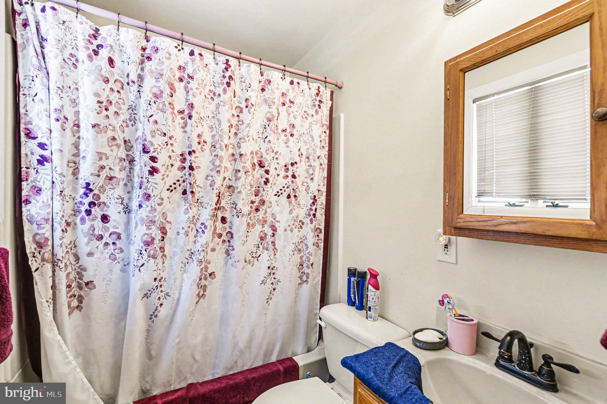 677 Dr Miller Road North East, MD 21901 - Photo 18 of 28 a bathroom with a sink toilet and shower curtain