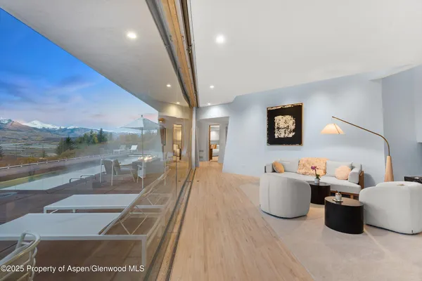 a view of a living room and a couch