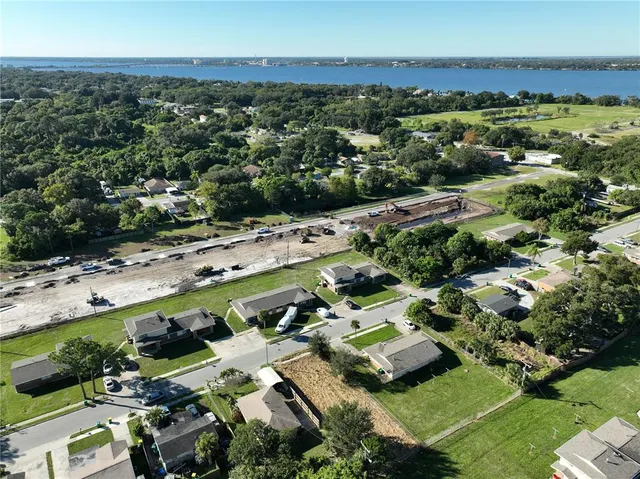 an aerial view of multiple house