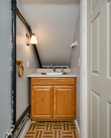 a utility room with closet