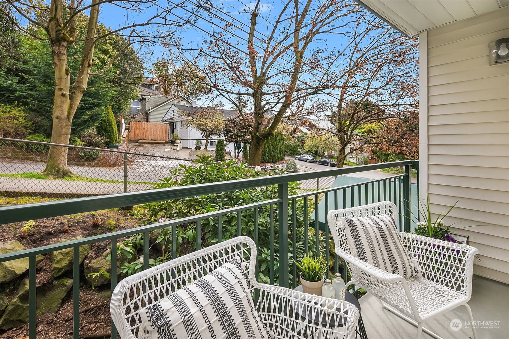 1110 West Howe Street, Unit 202 Seattle, WA 98119 - Photo 15 of 15 a view of a bench in balcony