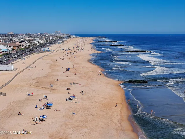 a view of beach and ocean