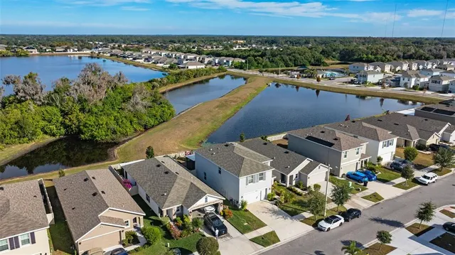 an aerial view of a city