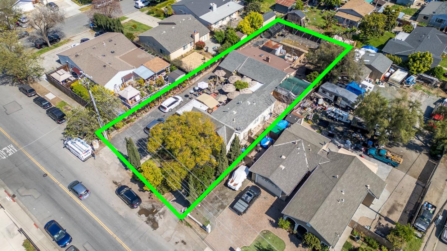 310 Lewis Road San Jose, CA 95111 - Photo 25 of 27 an aerial view of a house with a yard and a garden