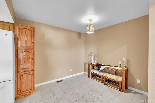 a room with furniture and a table