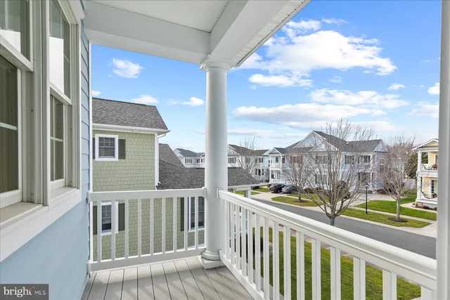 a view of a street from a balcony