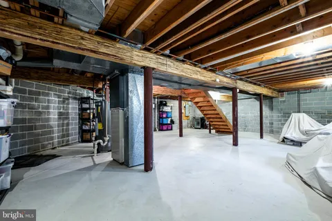 a view of the porch of a garage