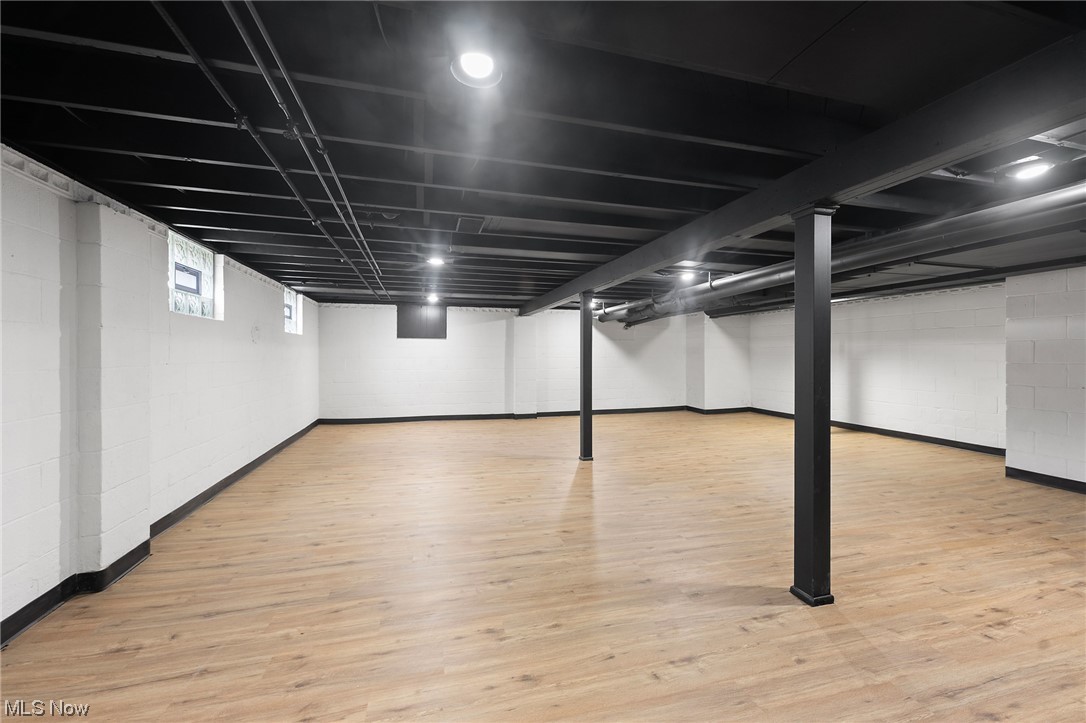 1707 Brookfield Road Hubbard, OH 44425 - Photo 22 of 30 Basement with light hardwood / wood-style flooring