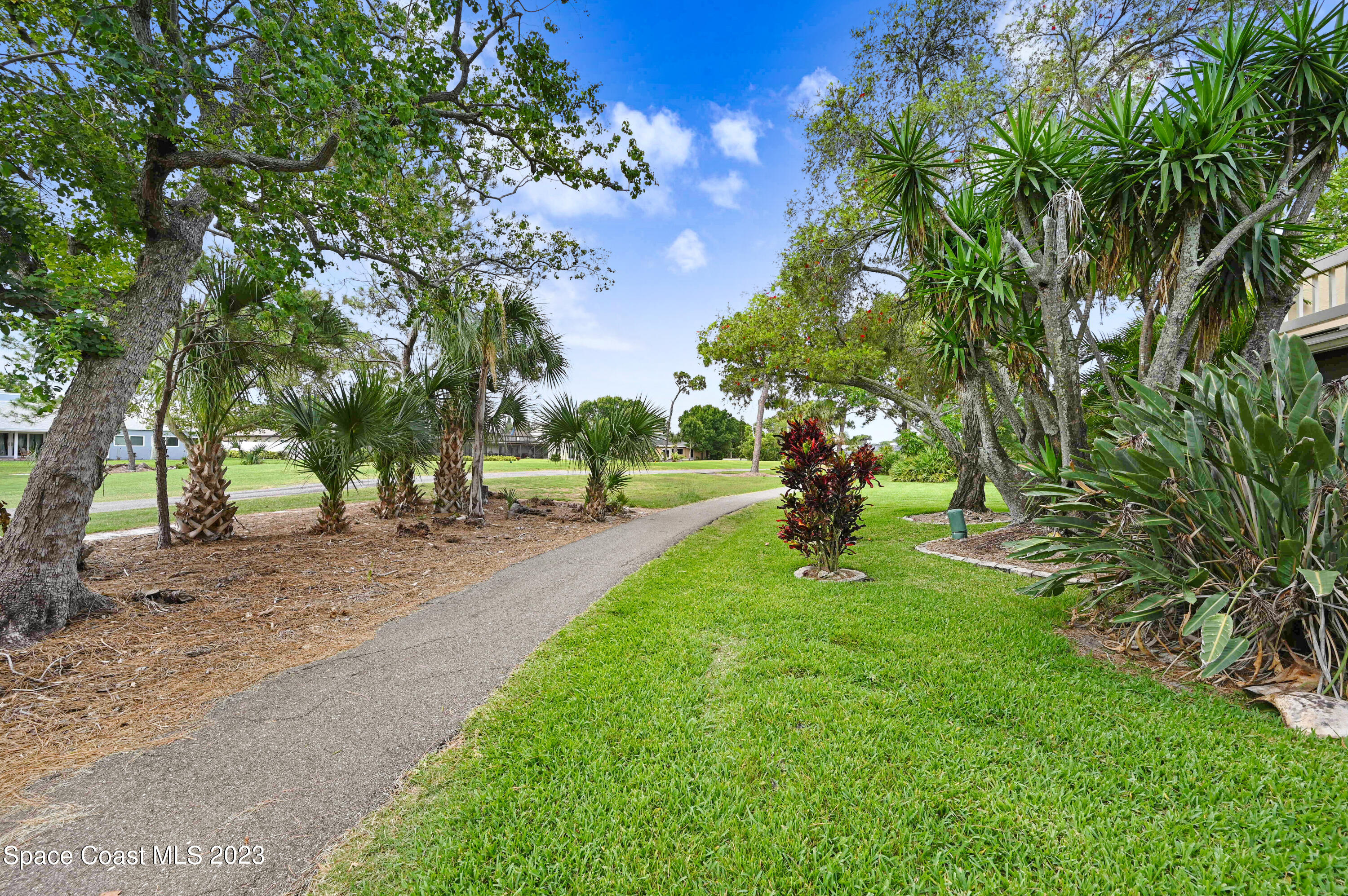 229 Augusta Way Melbourne, FL 32940 - Photo 39 of 39 a view of a yard with plants and a fountain