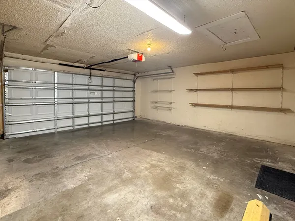 a view of a garage