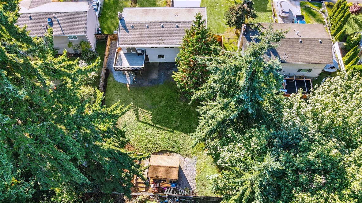 22119 Meridian Avenue South Bothell, WA 98021 - Photo 3 of 17 an aerial view of a house with garden space and a street view