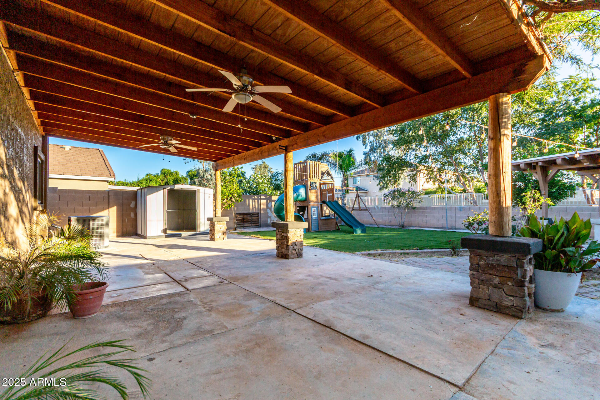 2507 West Desert Spring Way San Tan Valley, AZ 85144 - Photo 18 of 24 a view of yard with patio