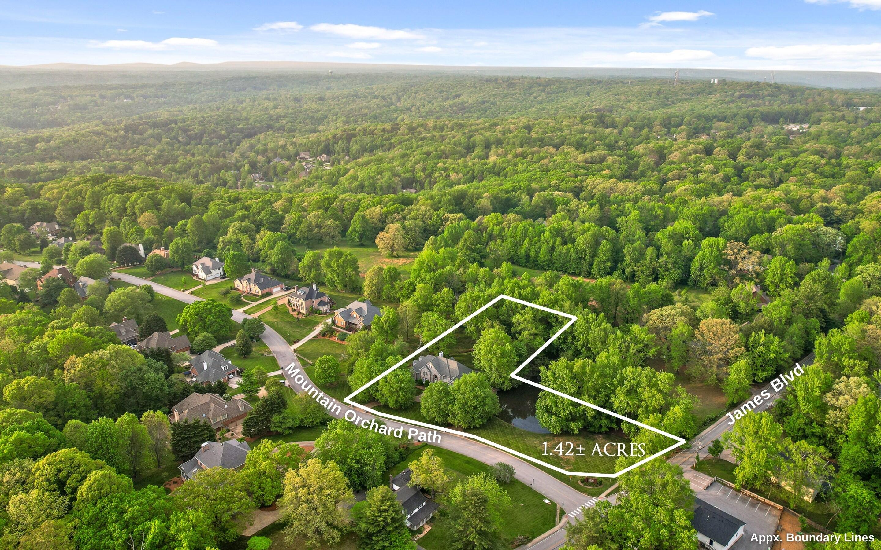12 Mountain Orchard Path Signal Mountain, TN 37377 - Photo 60 of 70 Aerial of Property Lines